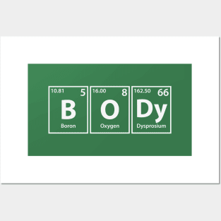 Body (B-O-Dy) Periodic Elements Spelling Posters and Art